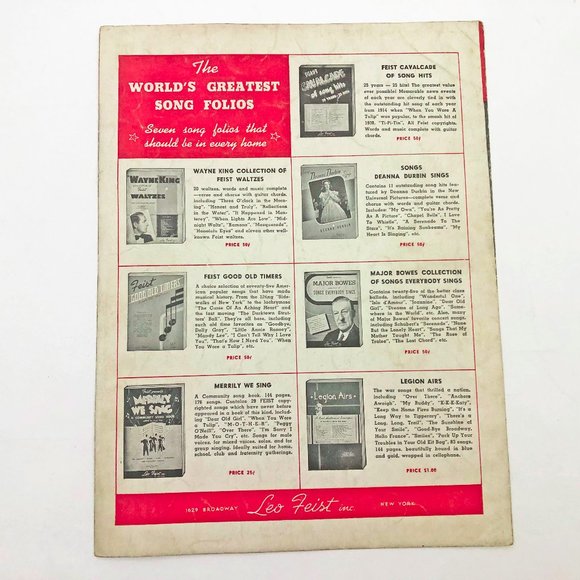 Sheet Music At The Balalaika Nelson Eddy Ilona Massey George Posford 1939 - Picture 2 of 4